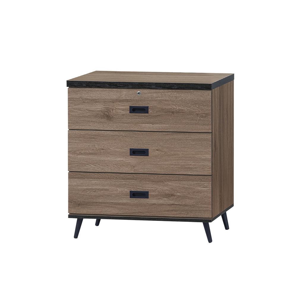 溫森2.7尺工業風三斗櫃/三抽收納櫃/置物櫃