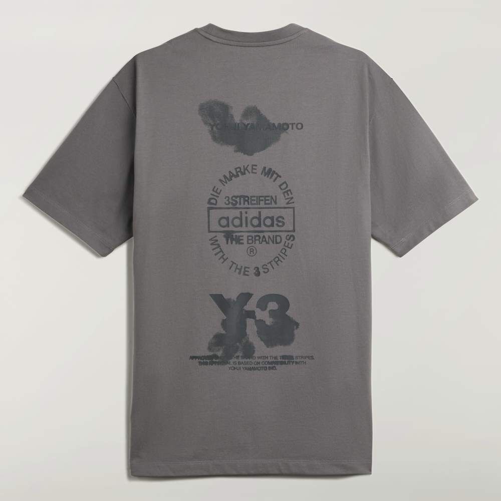 【 Y-3 GFX SS TEE 日式墨染短T - 灰 】