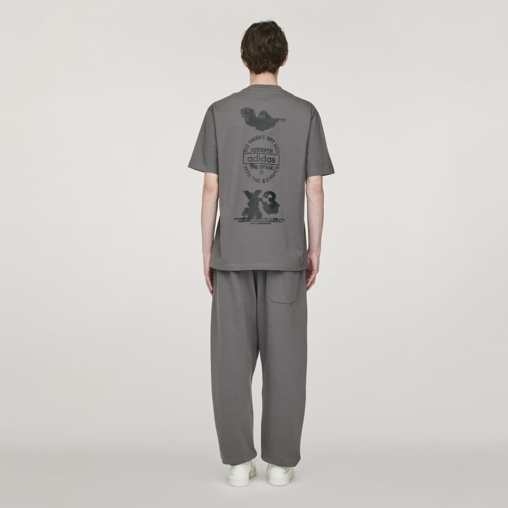 【 Y-3 GFX SS TEE 日式墨染短T - 灰 】