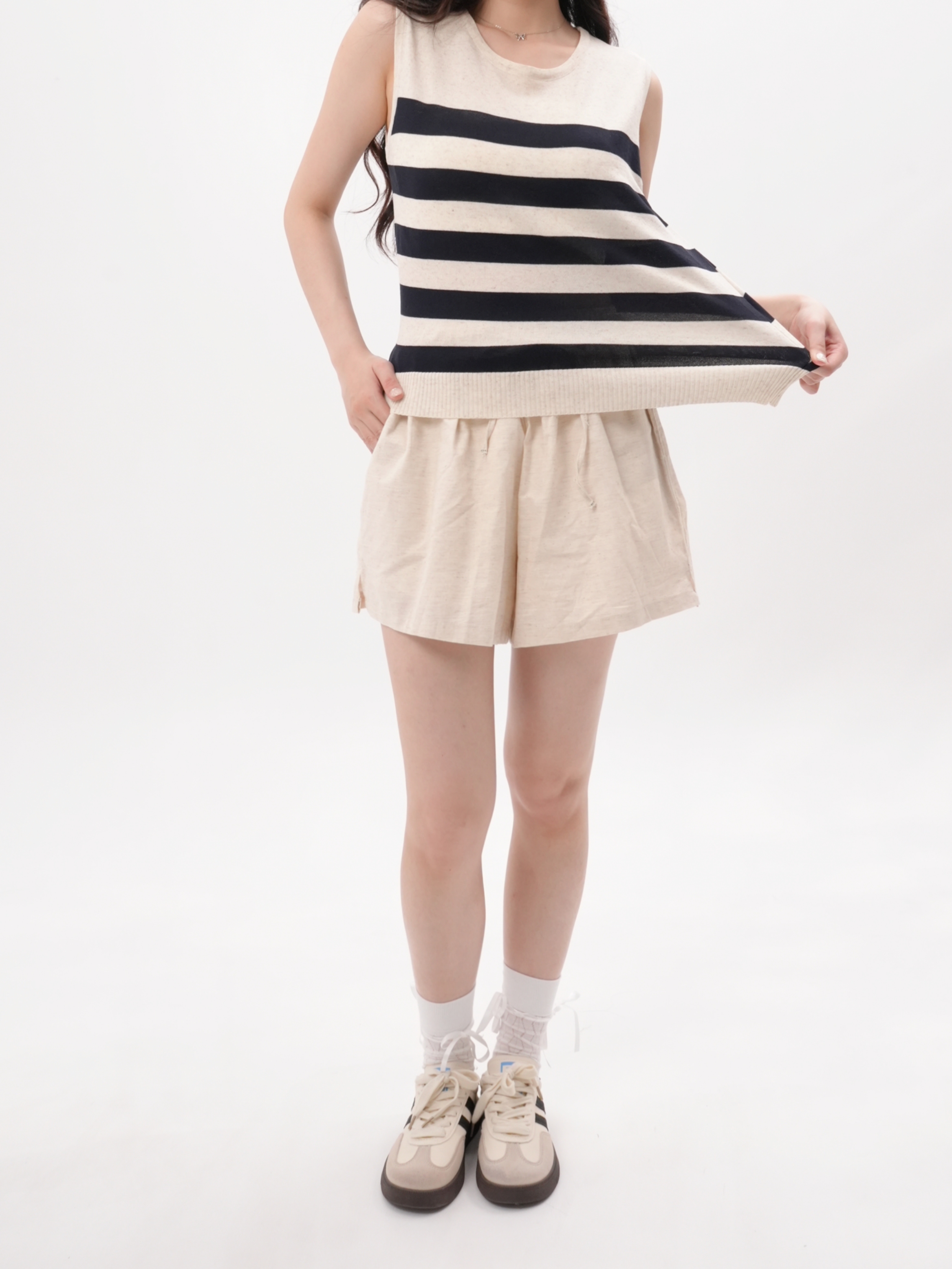 法朵Fado shop｜圓領條紋針織背心 0113130 二色