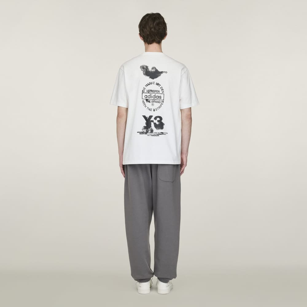 【 Y-3 GFX SS TEE 日式墨染短T - 白 】