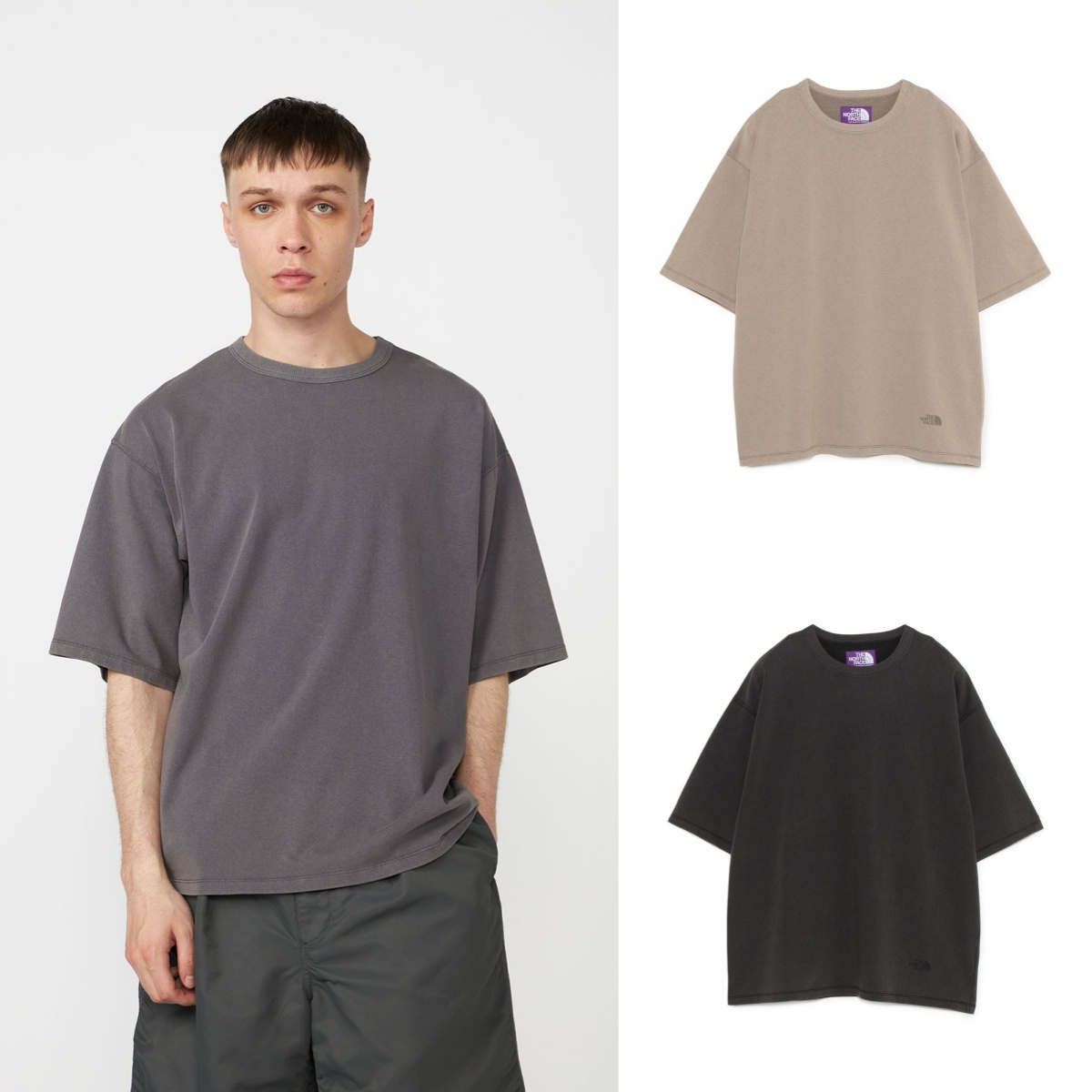 預購┃日本 TNF 紫標 Faded Field Tee 寬鬆 短袖 短T
