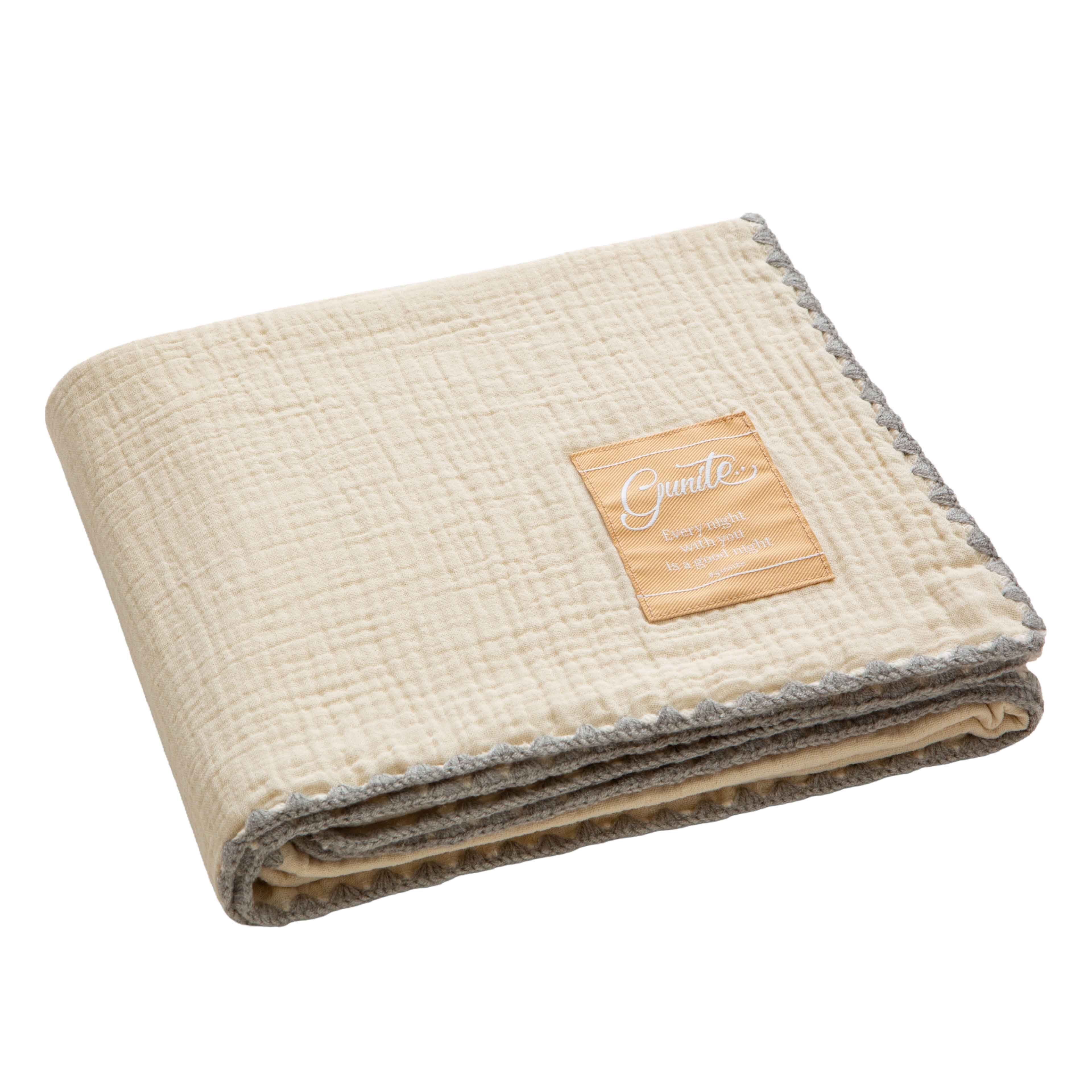 gunite 極緻棉柔美系列-紗布蓋毯 | 透氣快乾80x100cm｜品味米