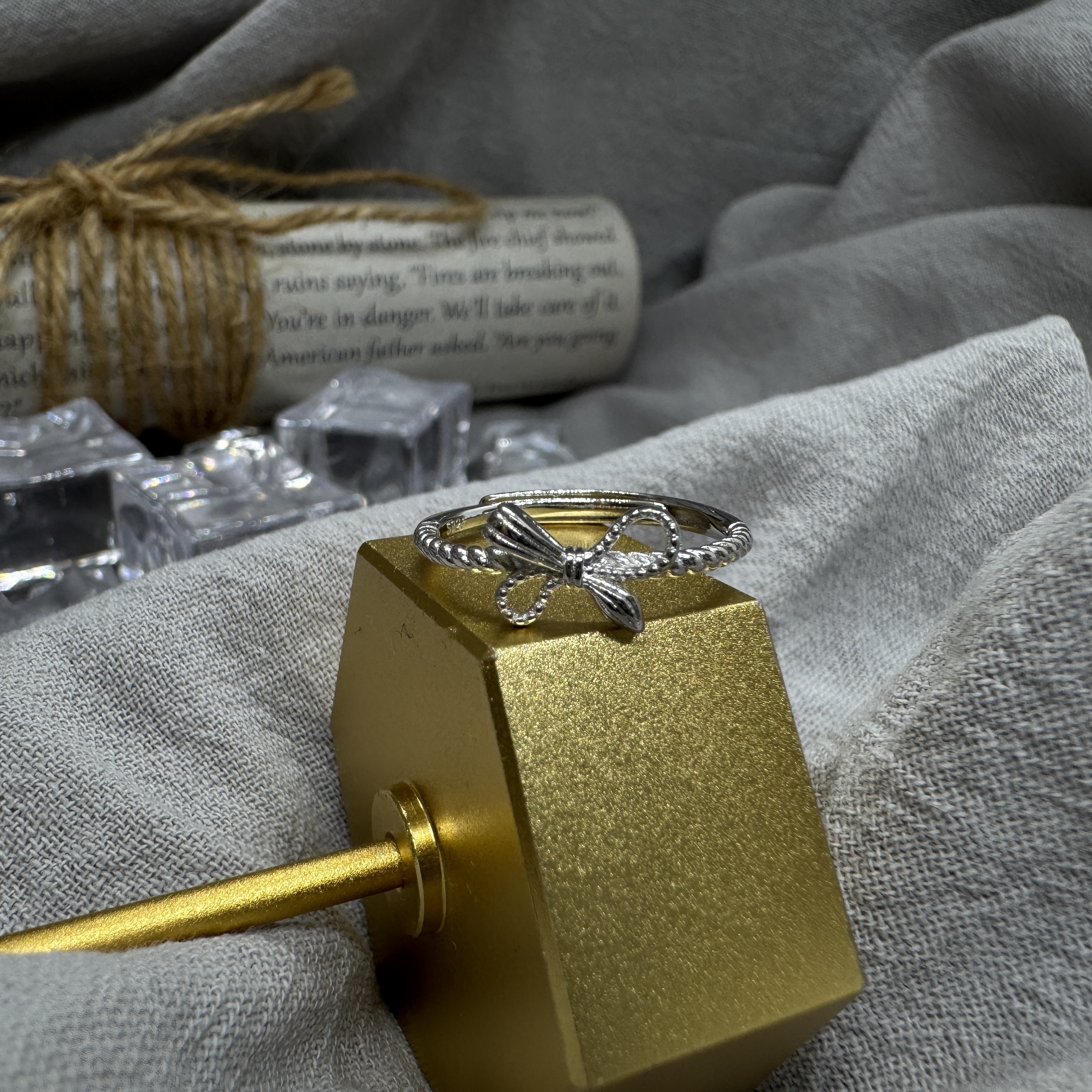 輕語絲帶 - 純銀戒指