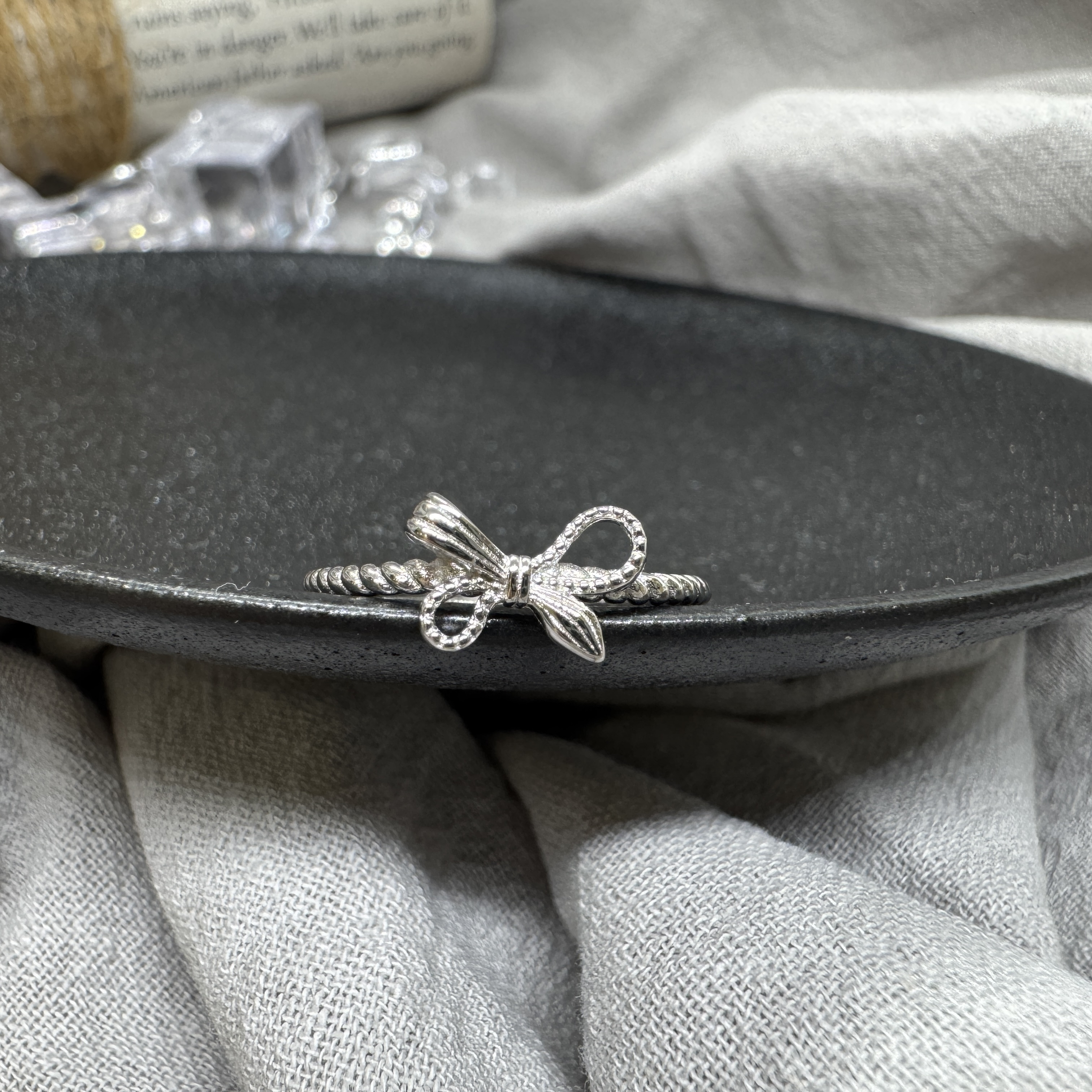 輕語絲帶 - 純銀戒指