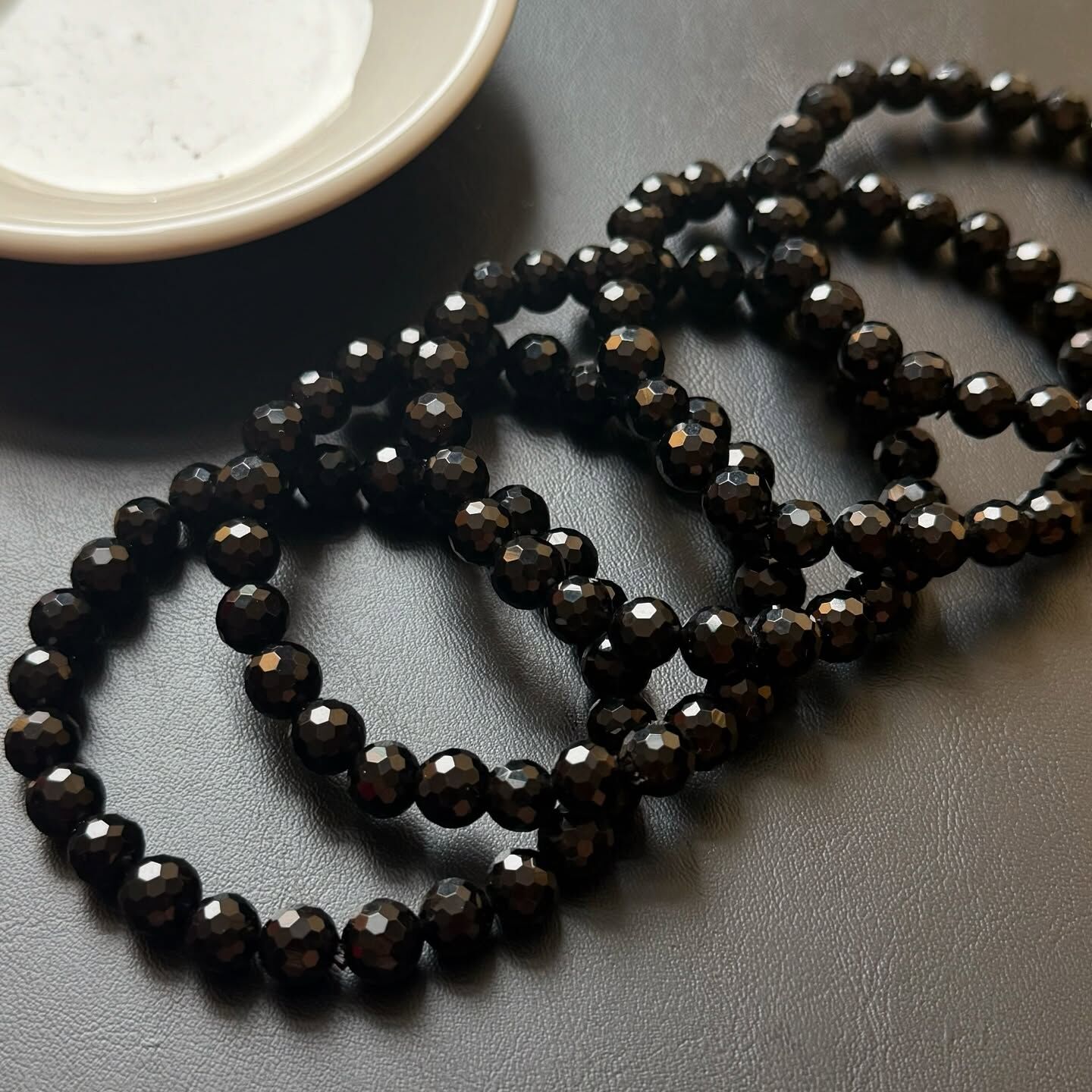 [原石] 黑尖晶石 水晶手串