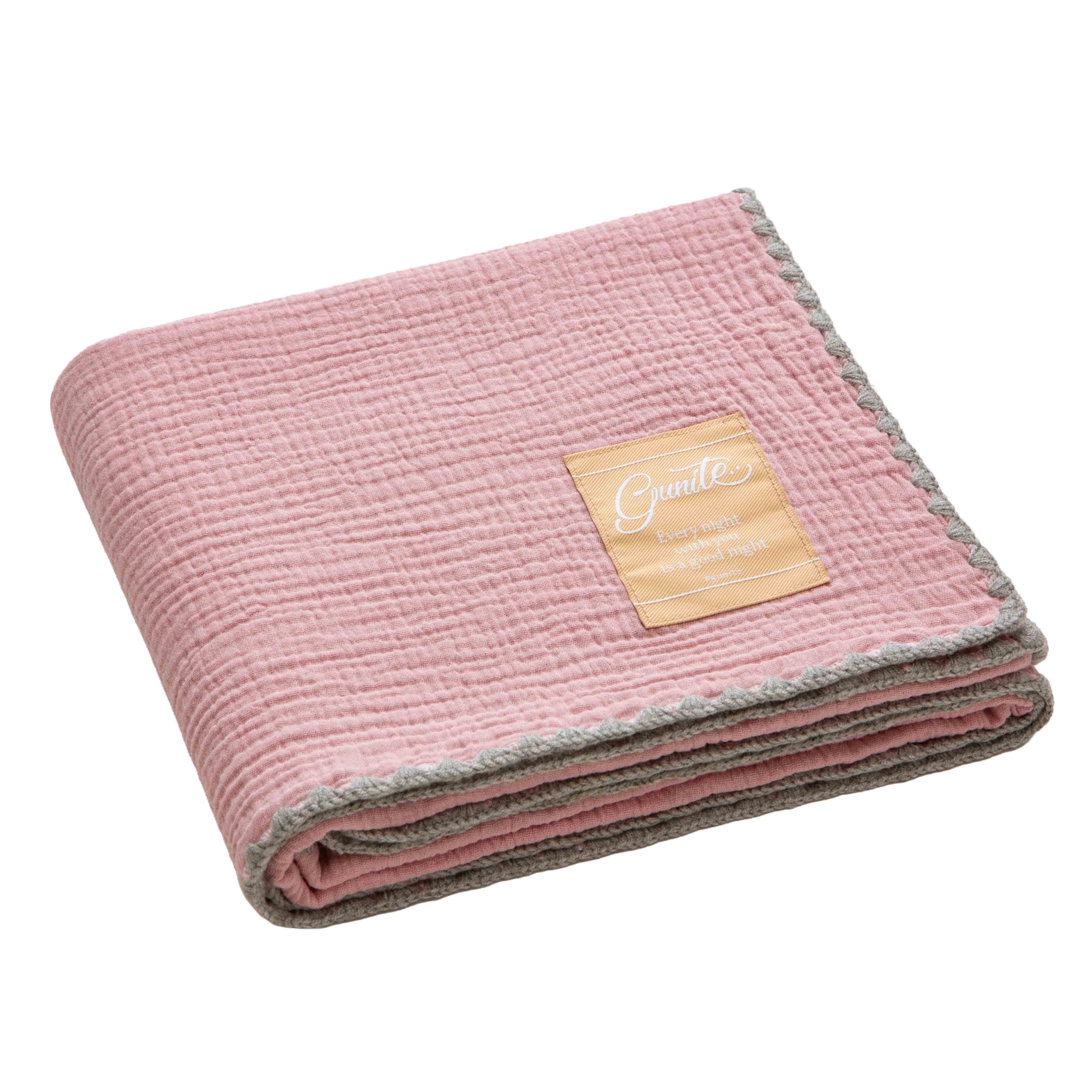gunite 極緻棉柔美系列-紗布蓋毯 | 透氣快乾80x100cm｜品味藕