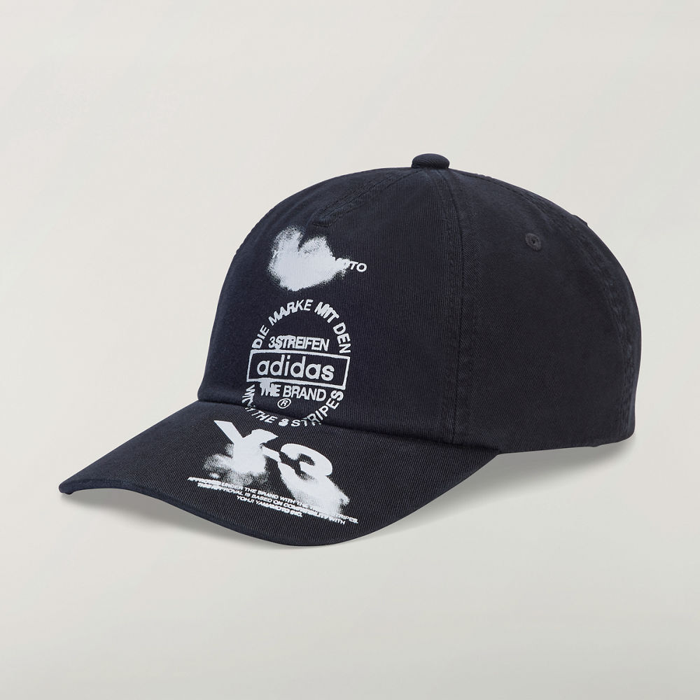 【 Y-3 GRAPHIC CAP 日式墨染棒球帽 - 黑 】