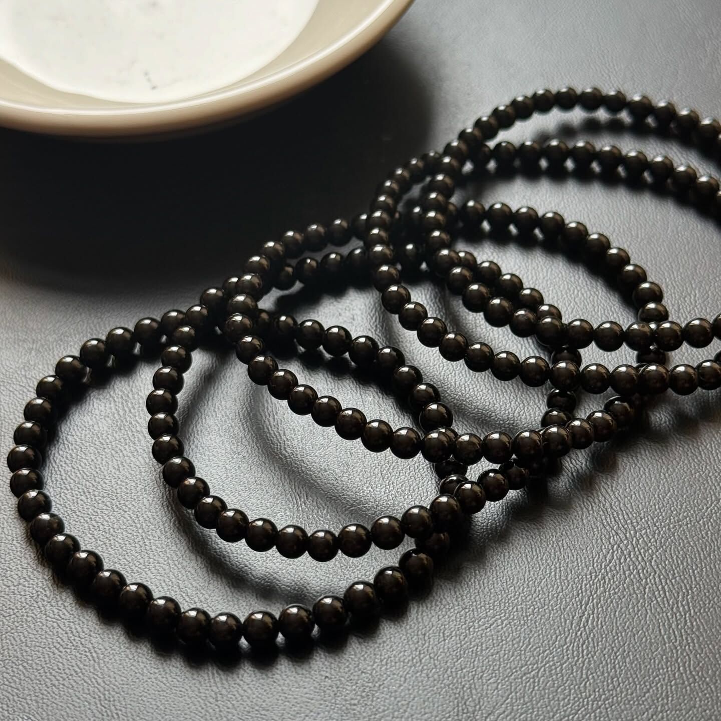 [原石] 黑碧璽 水晶手串 約 4mm