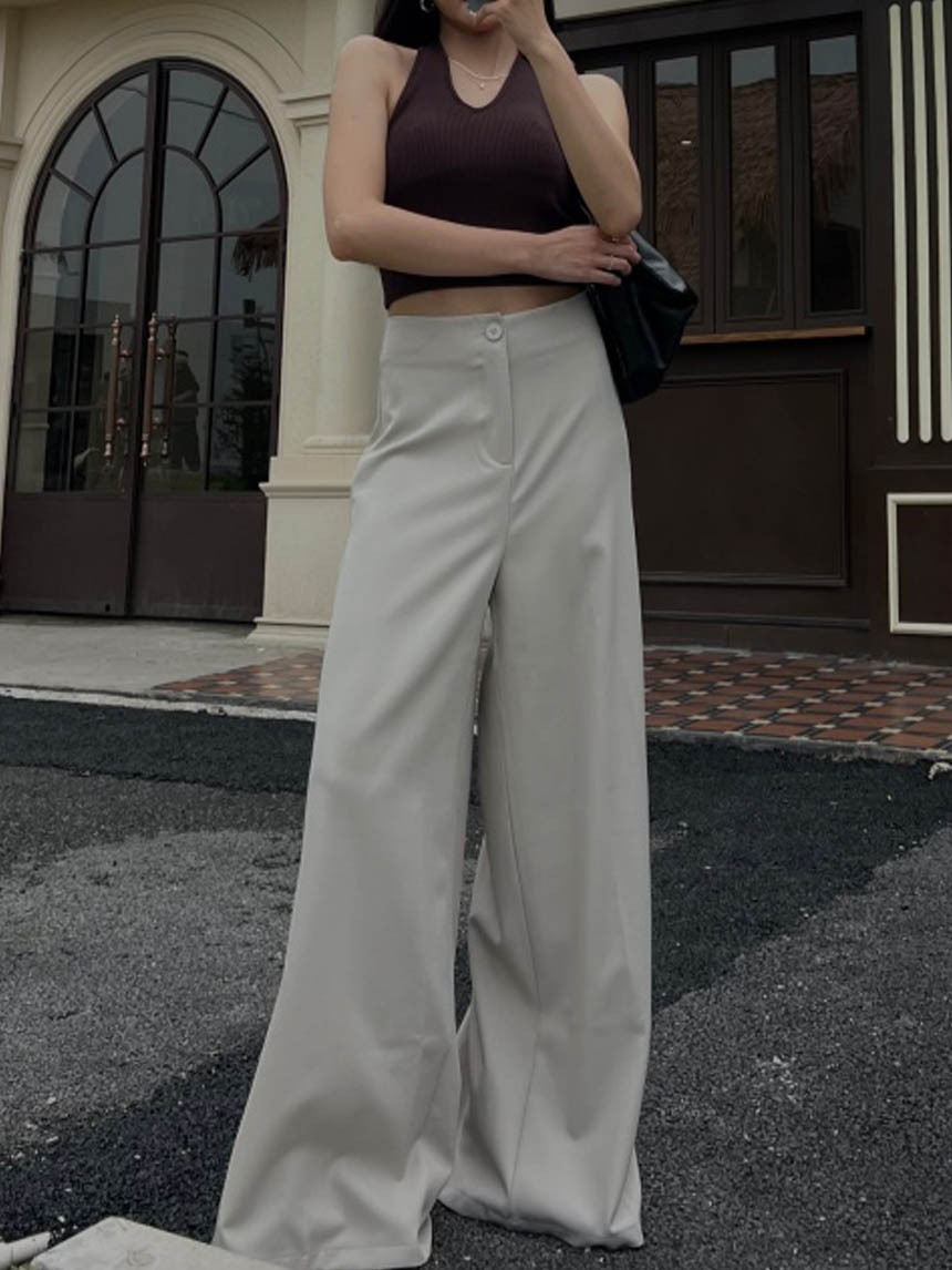 西裝闊腿褲*4色