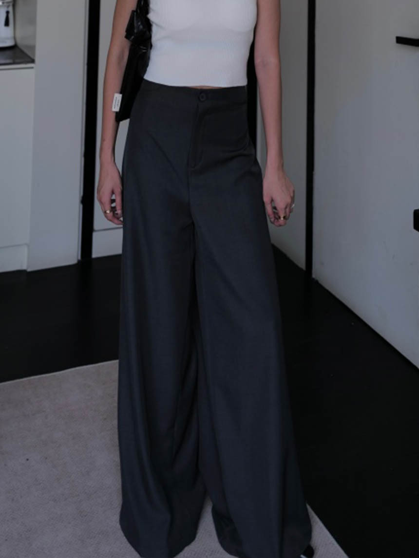 西裝闊腿褲*4色
