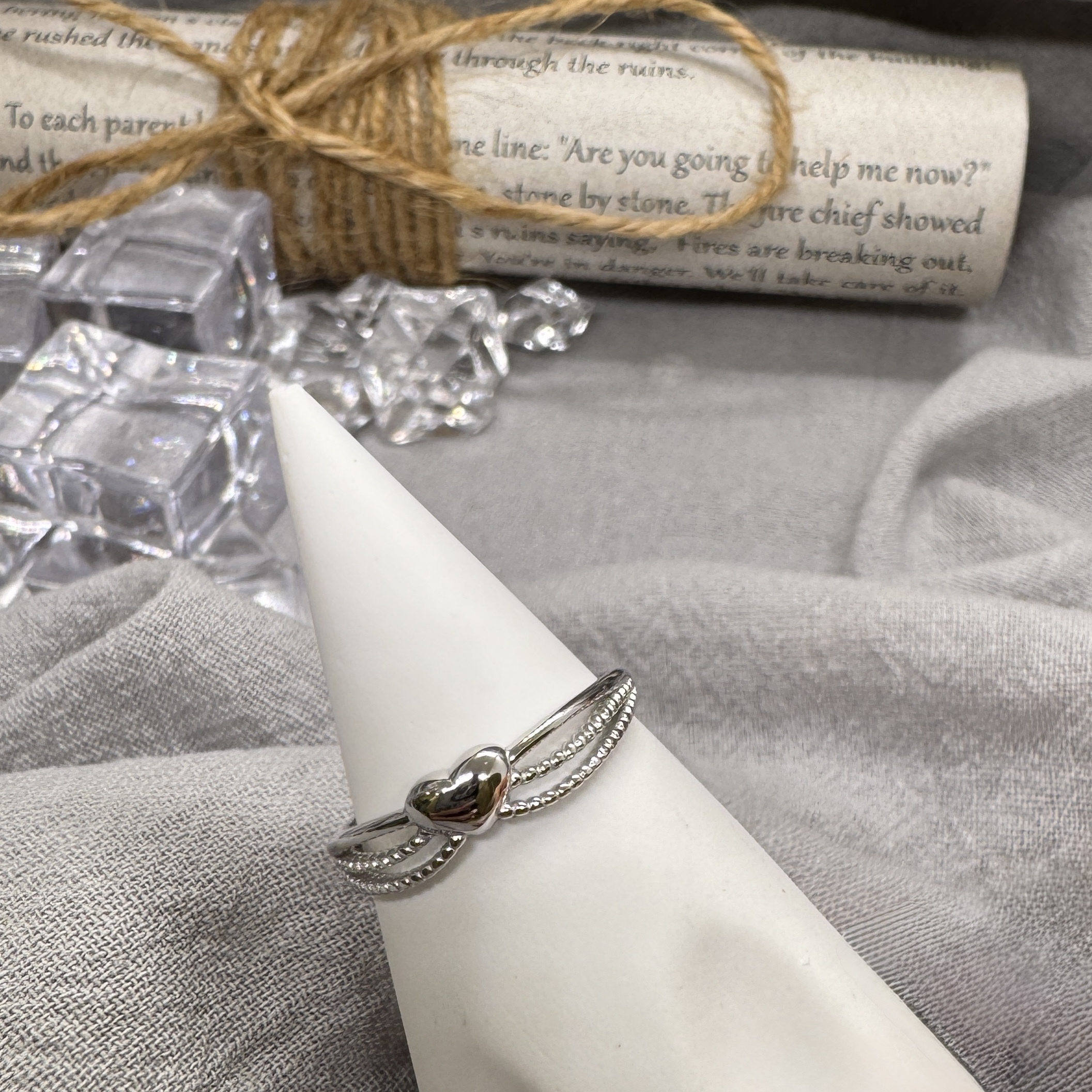 心語相連 - 純銀戒指