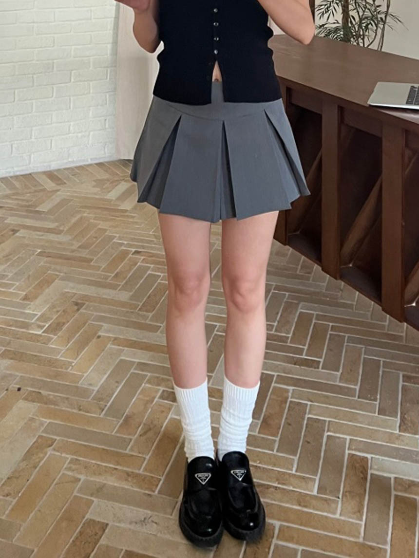 側拉西裝百褶裙*2色