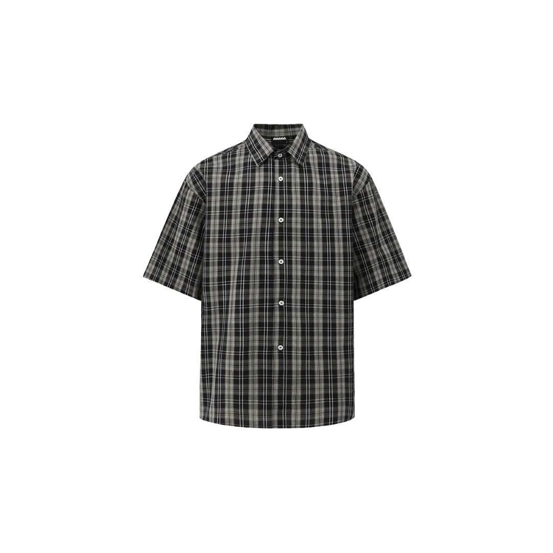 OurPick Checked Plaid Shirts 日系黑棕格紋襯衫