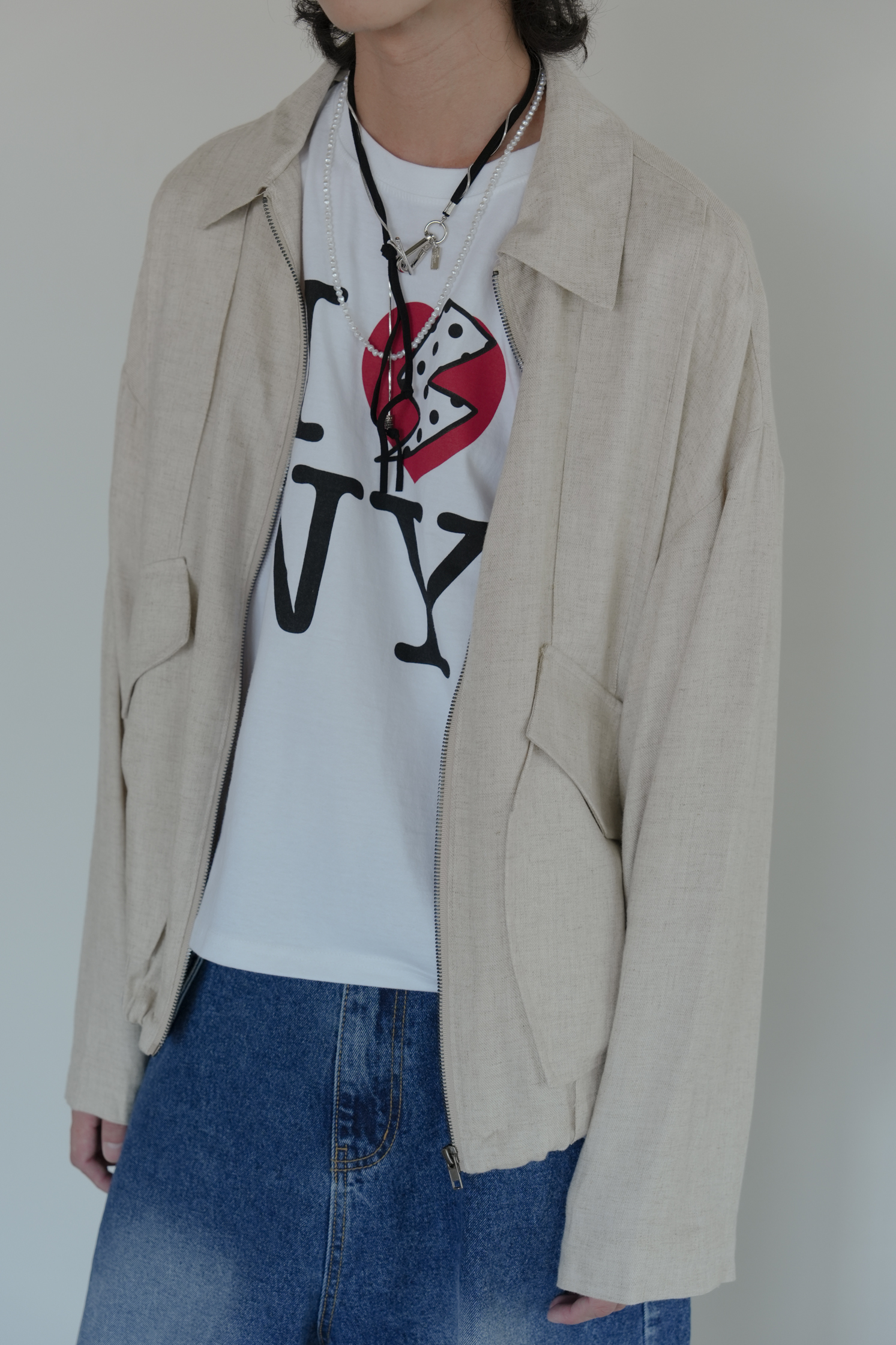 Linen Bomber Jacket #外套