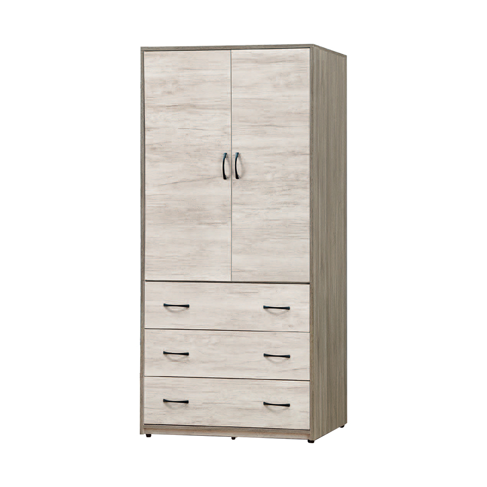 奧爾3尺二門三抽衣櫃