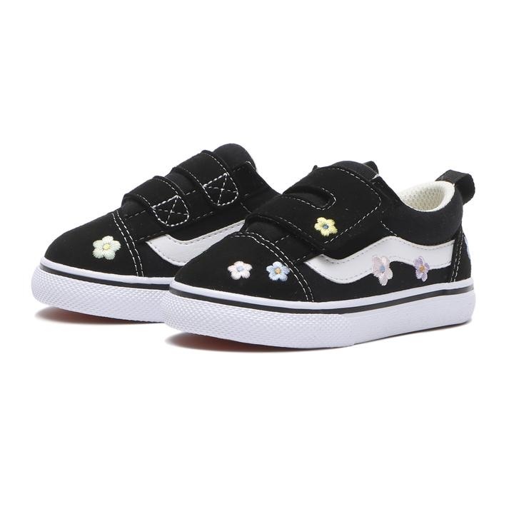Vans Old Skool 日本新款 黑色 粉色 小雛菊 小花 好穿脫 小童 童鞋 V36TDL