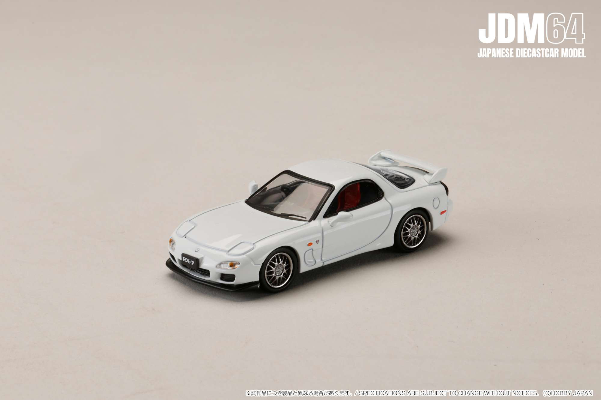 預訂:1/64 HOBBY JAPAN Mazda RX-7 (FD3S) SPIRIT R Type A PURE WHITE (HJDM007A-13)
