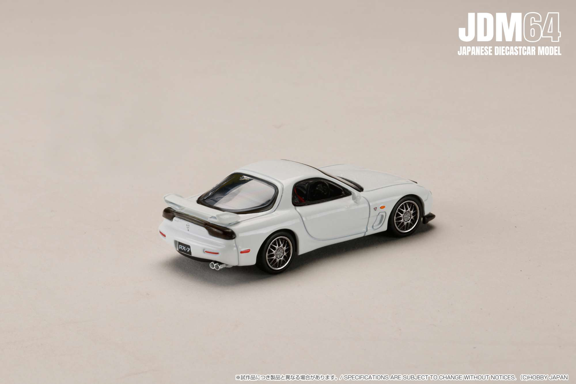 預訂:1/64 HOBBY JAPAN Mazda RX-7 (FD3S) SPIRIT R Type A PURE WHITE (HJDM007A-13)