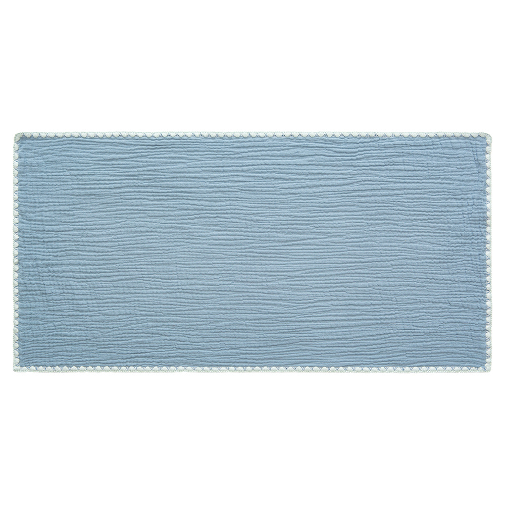 gunite 極緻棉柔美系列-紗布嬰兒枕頭巾｜透氣快乾30x65cm｜療癒天藍