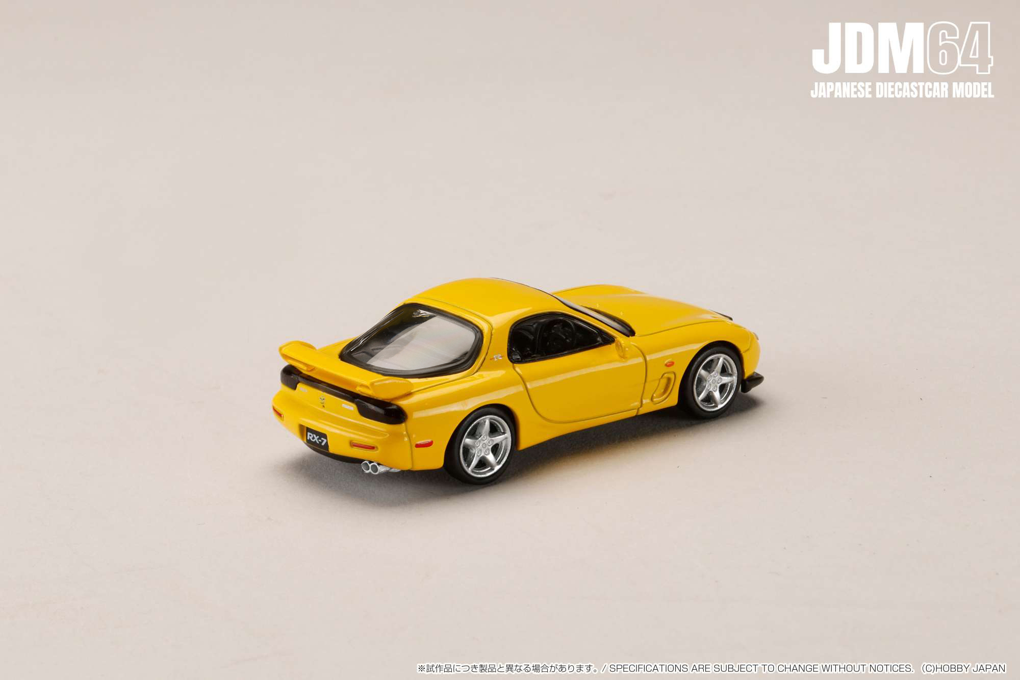預訂:1/64 HOBBY JAPAN MAZDA RX-7 (FD3S) Type R Bathurst R SUNBURST YELLOW (HJDM007B-14)