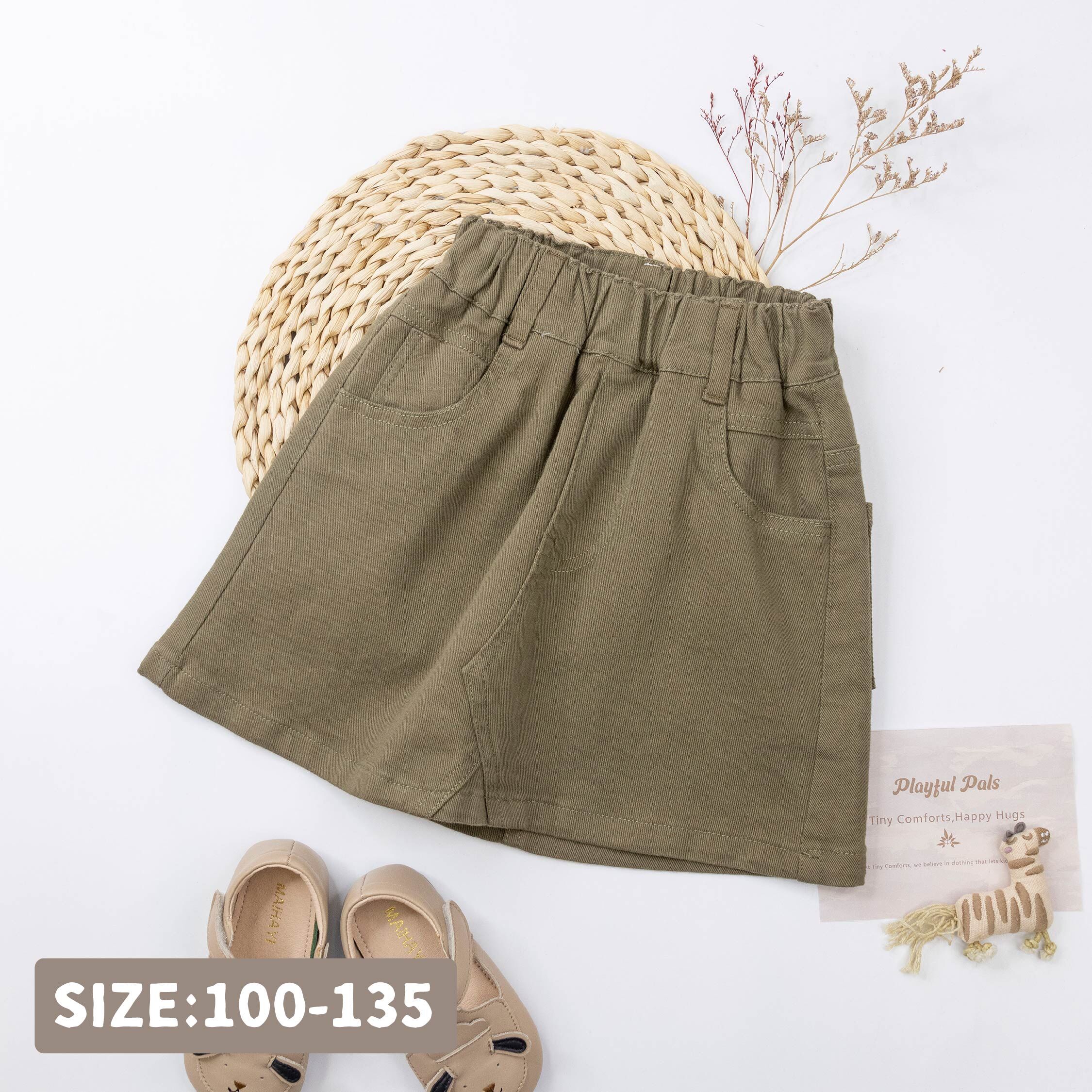 【H50901】抹茶巧克力百搭A字褲裙