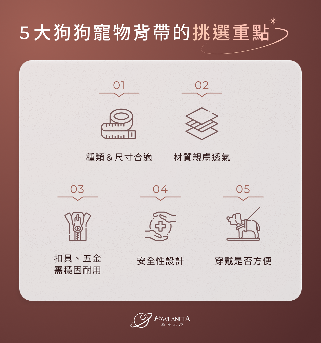 5大狗狗寵物背帶的挑選重點