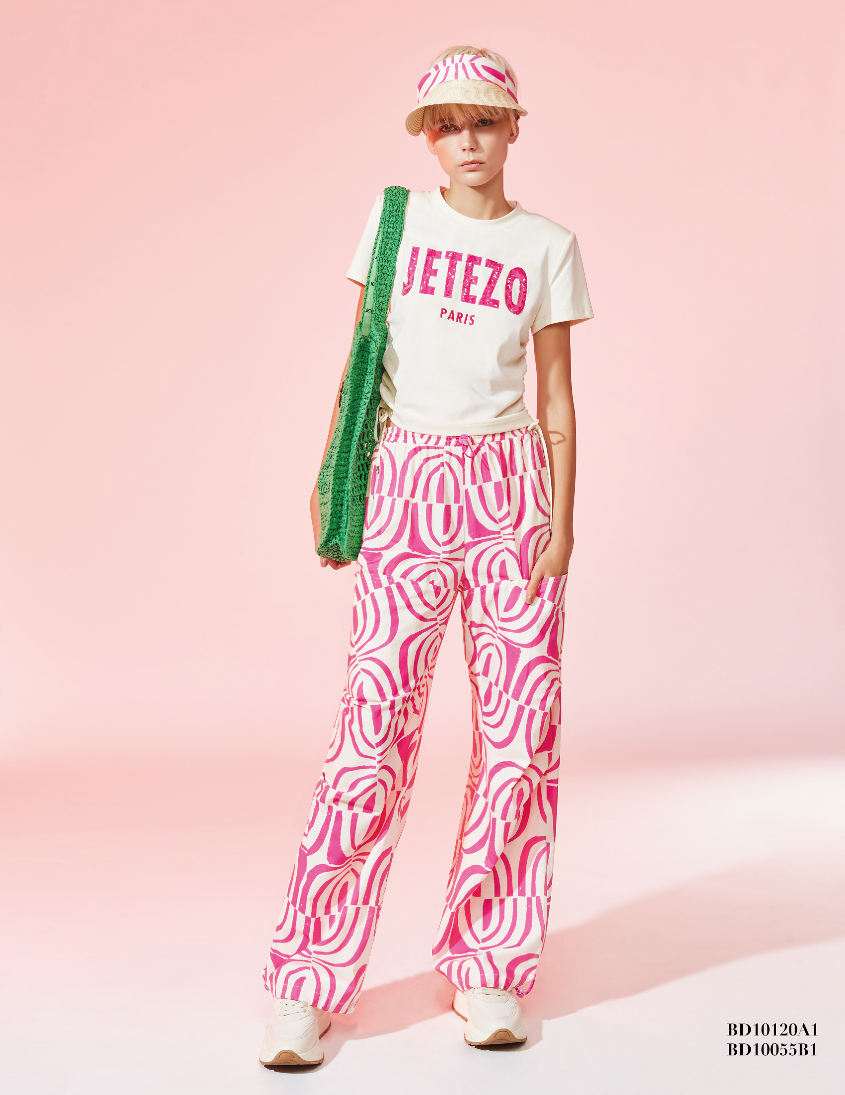 BD10120A1 機能運動人絲棉logo抽繩短版T (2色)