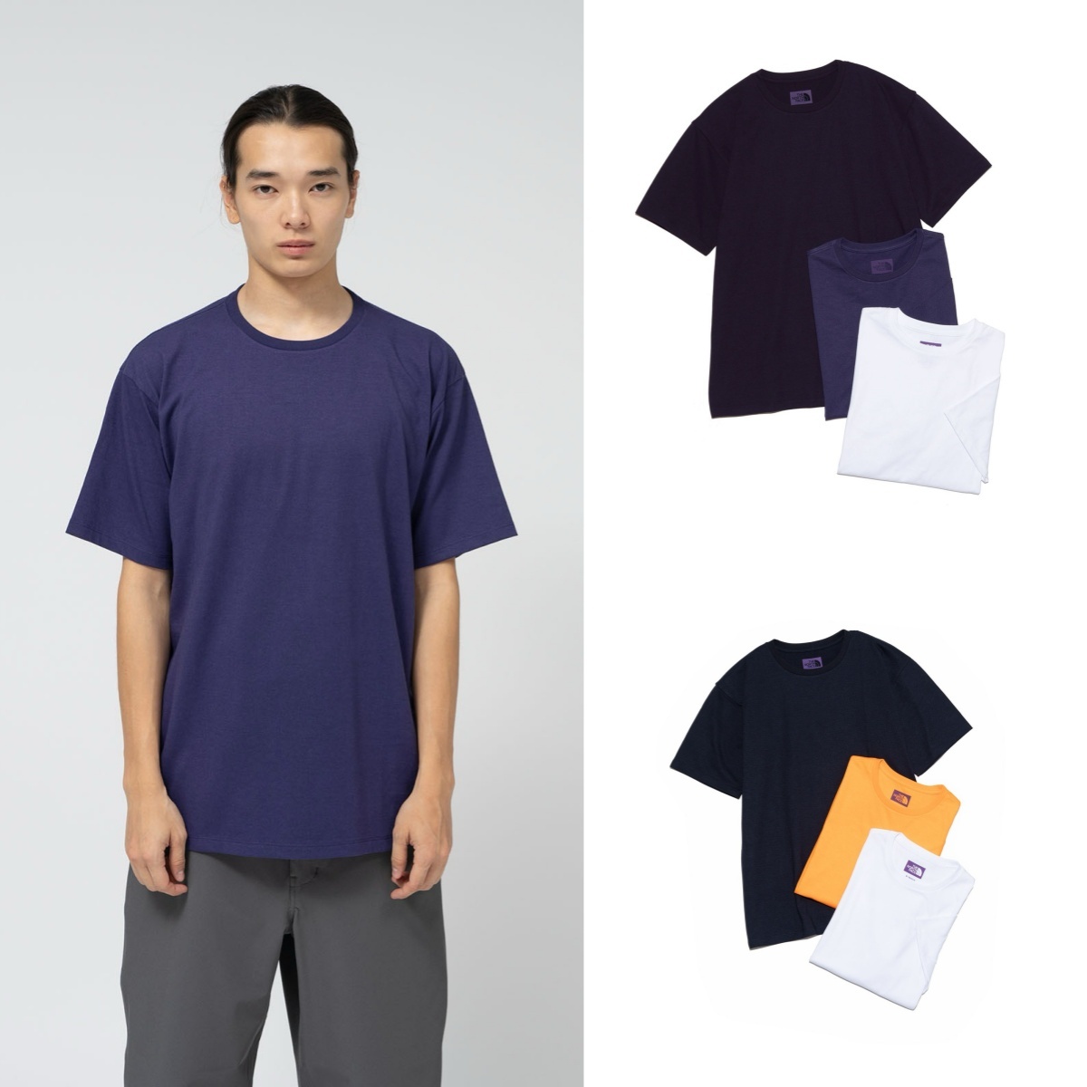 預購┃日本 TNF 紫標 Pack Field Tee 3P 素短T 三入組