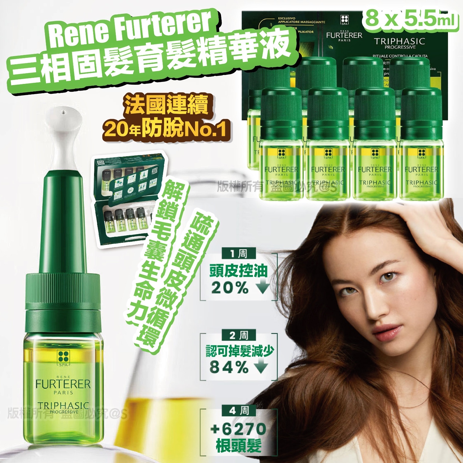 法國Rene Furterer 三相固發育發精華液