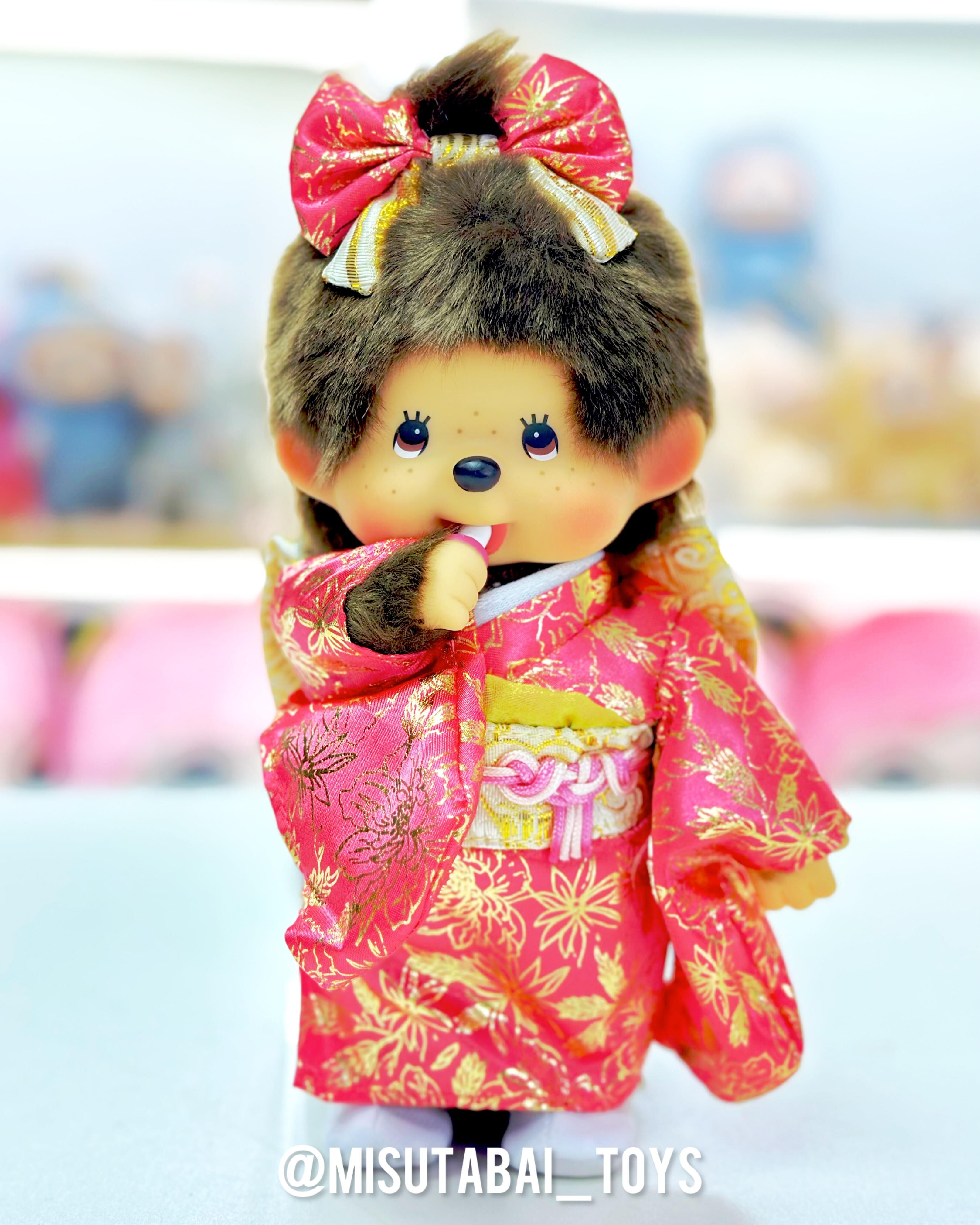 Monchhichi Girl's Family Crested Hakama Plush Toy