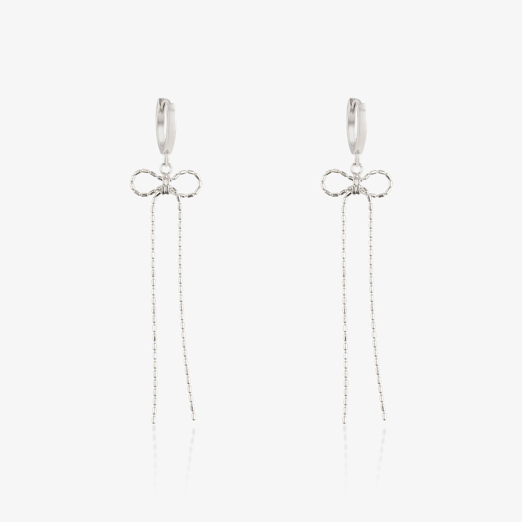 珠鏈蝴蝶結．吊飾耳環