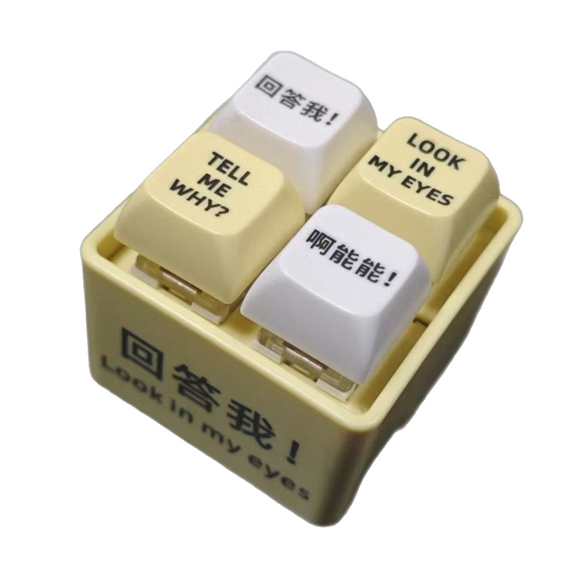 回答我 Look In My Eyes / Tell Me Why 小明劍魔 搞笑語音鑰匙扣 KEYBOARD 附電池