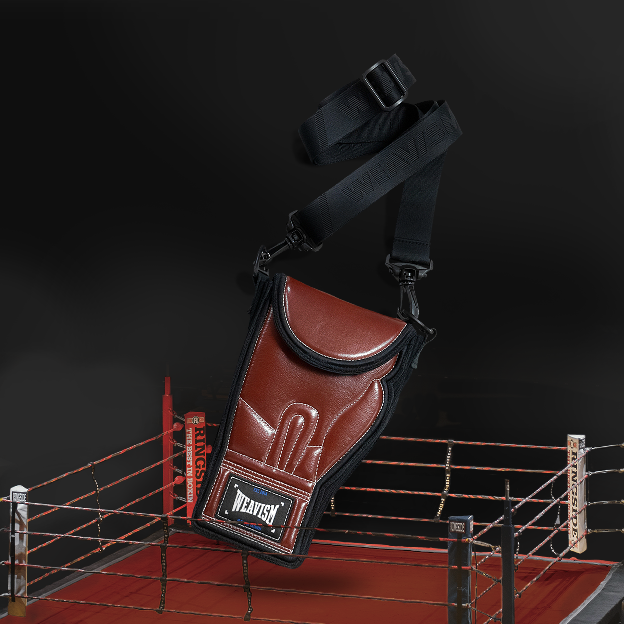 拳魂立體環保皮革包-拳擊紅