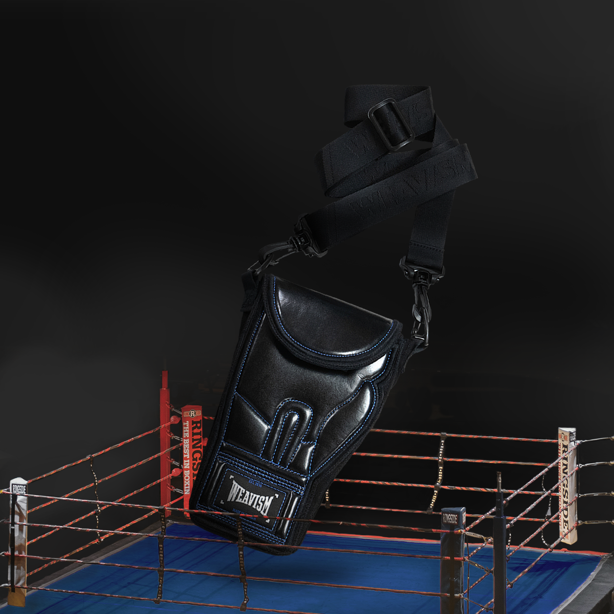 拳魂立體環保皮革包-拳擊黑