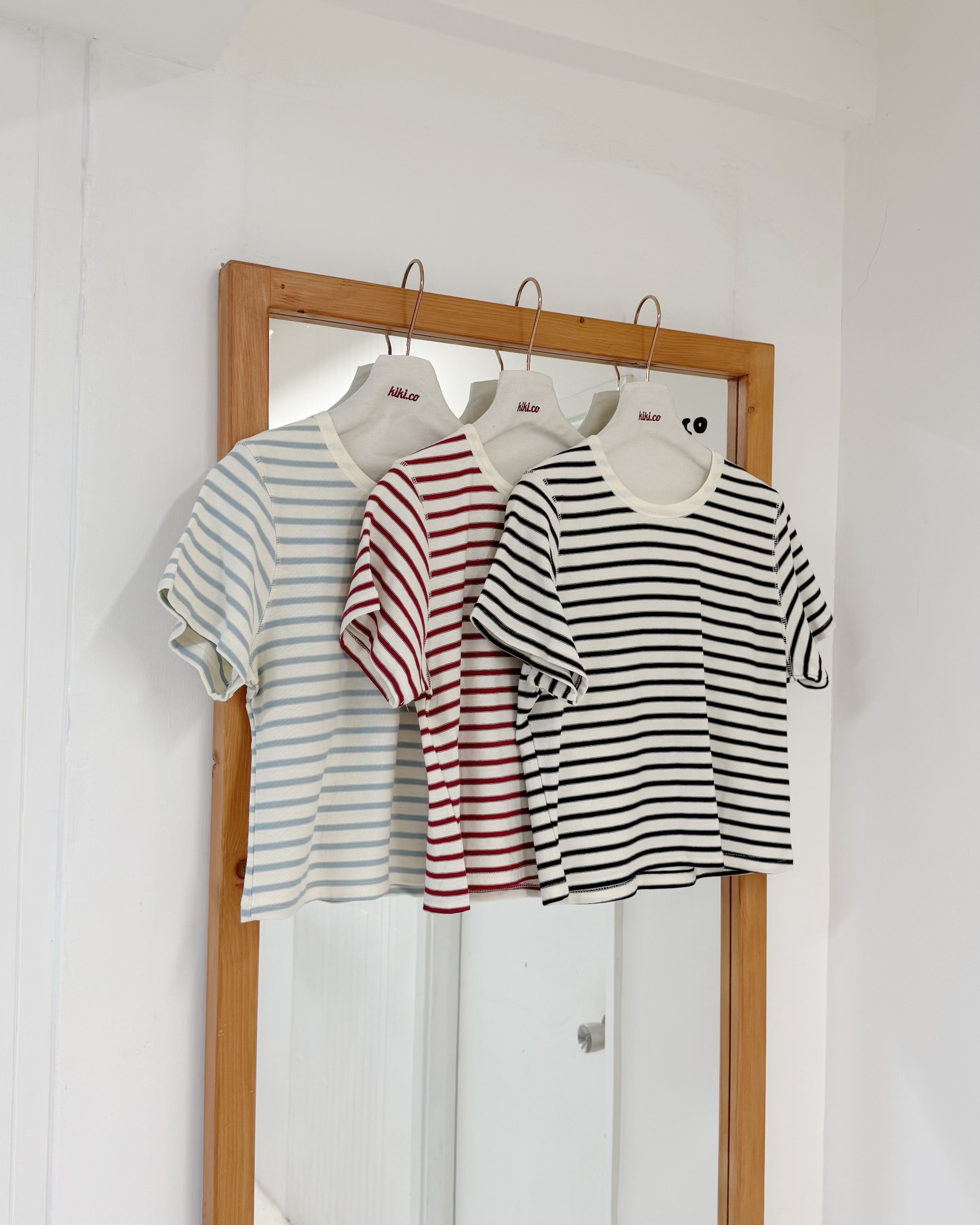 Fit size 橫間線織tee