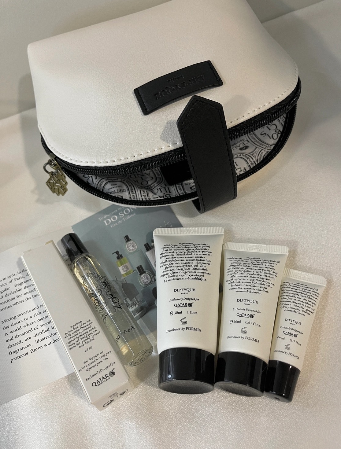 Diptyque x QATAR ✈️ 聯名卡達航空 商務艙過夜包