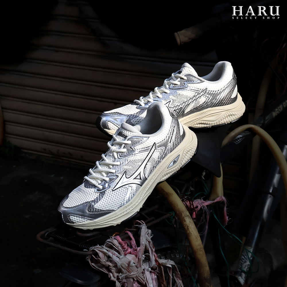 Mizuno 美津濃 RACER V2 網面 慢跑鞋 復古休閒鞋 V2K 銀色 奶油底 D1GH250606