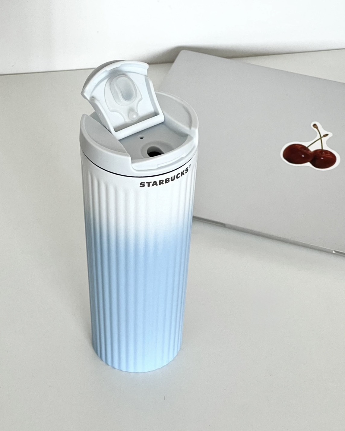 iSNEAKERS |STARBUCKS 星巴克 海鹽奶藍雙蓋吸管杯 水壺 水杯 473ml