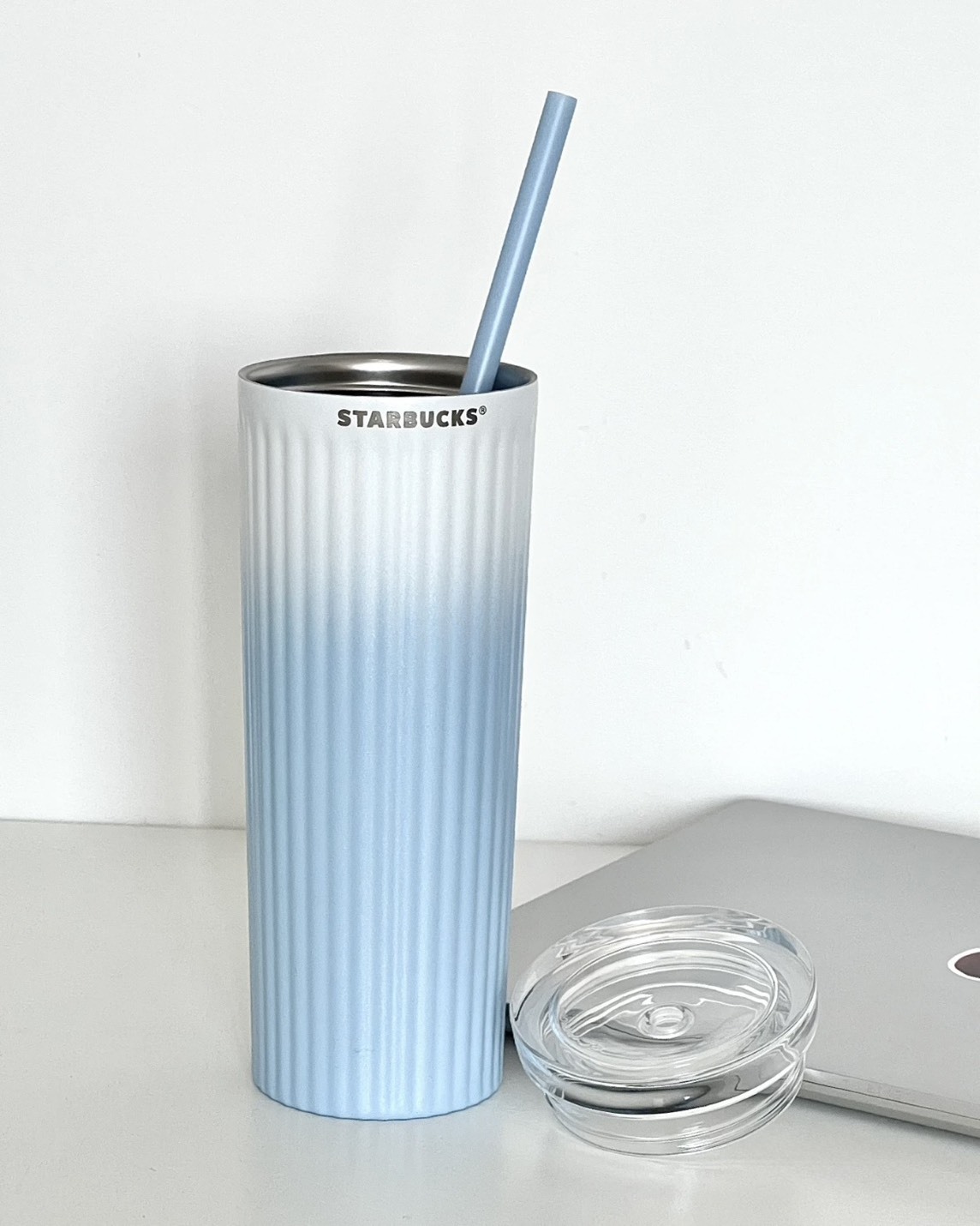 iSNEAKERS |STARBUCKS 星巴克 海鹽奶藍雙蓋吸管杯 水壺 水杯 473ml