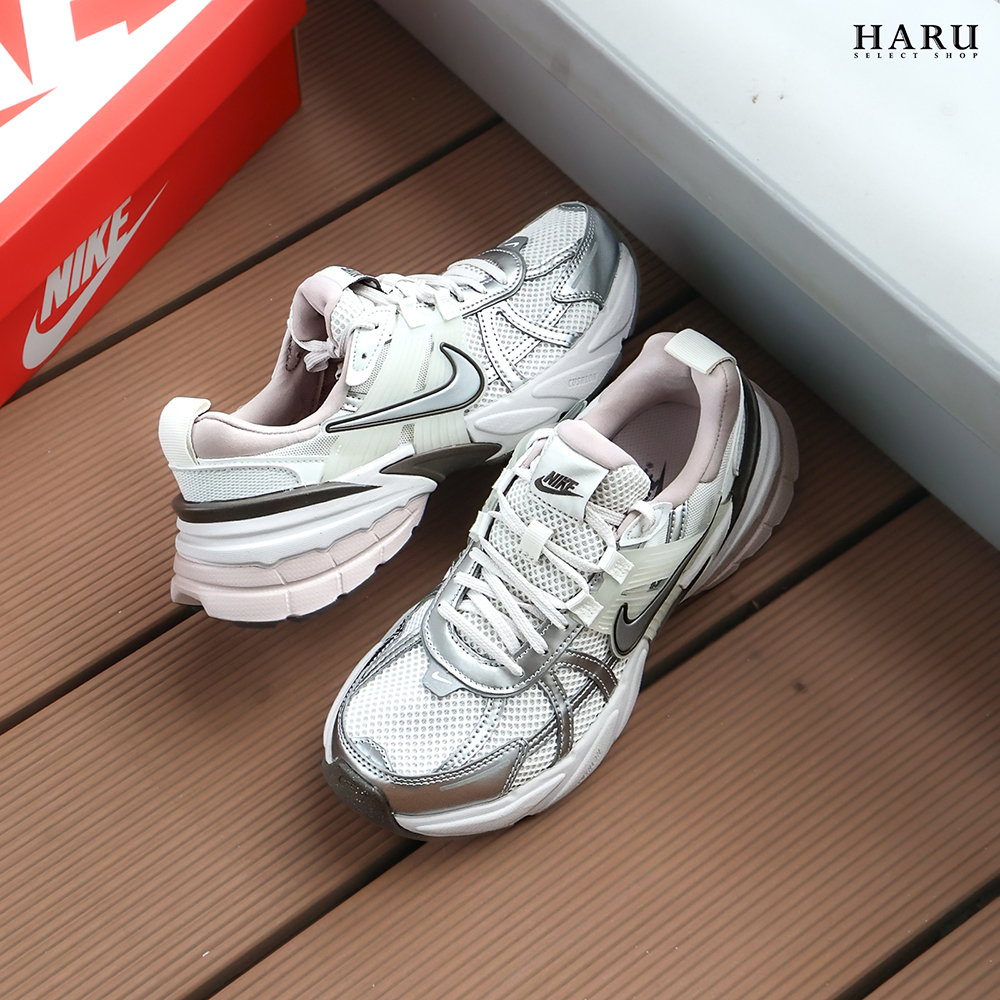 NIKE V2K RUN Platinum Tint Summit Cave Stone S 銀灰色/淡粉 厚底增高 老爹鞋 女生復古慢跑休閒鞋 FD0736-010