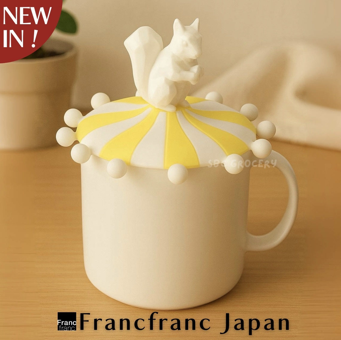 【24H出貨】日本𝗙𝗿𝗮𝗻𝗰𝗳𝗿𝗮𝗻𝗰 馬戲團松鼠杯蓋