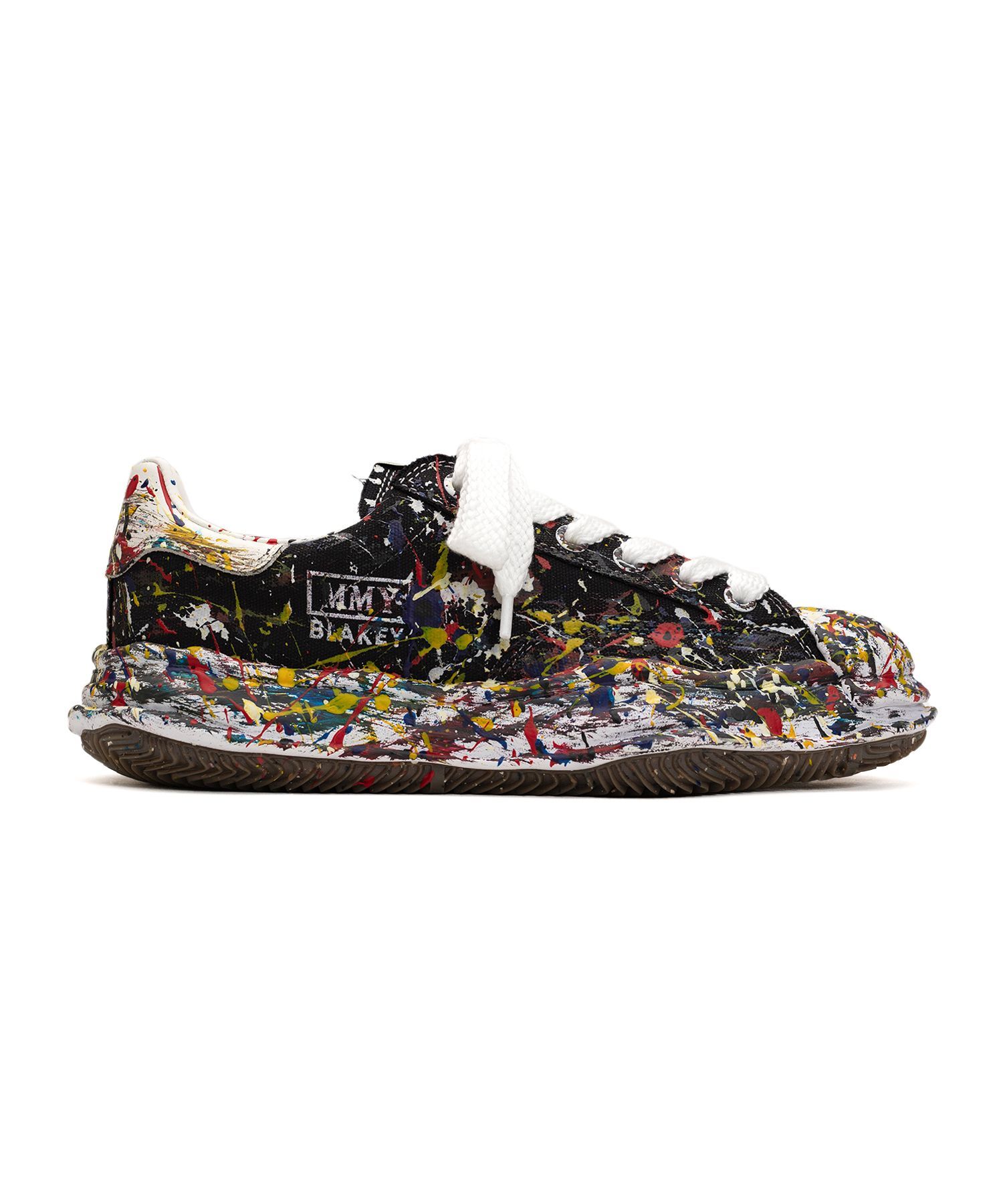 [現貨] MIHARA YASUHIRO BLAKEY OG Sole Sputtering Paint Canvas Low Sneaker Black | A14FW738