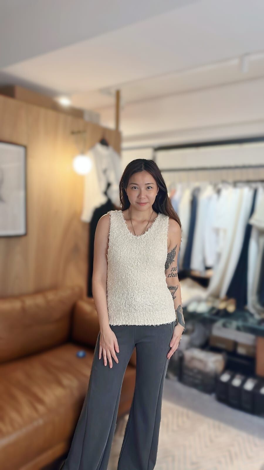 T38 毛巾V領背心 - 奶白 *特價* (優惠碼同充值購物金不適用)