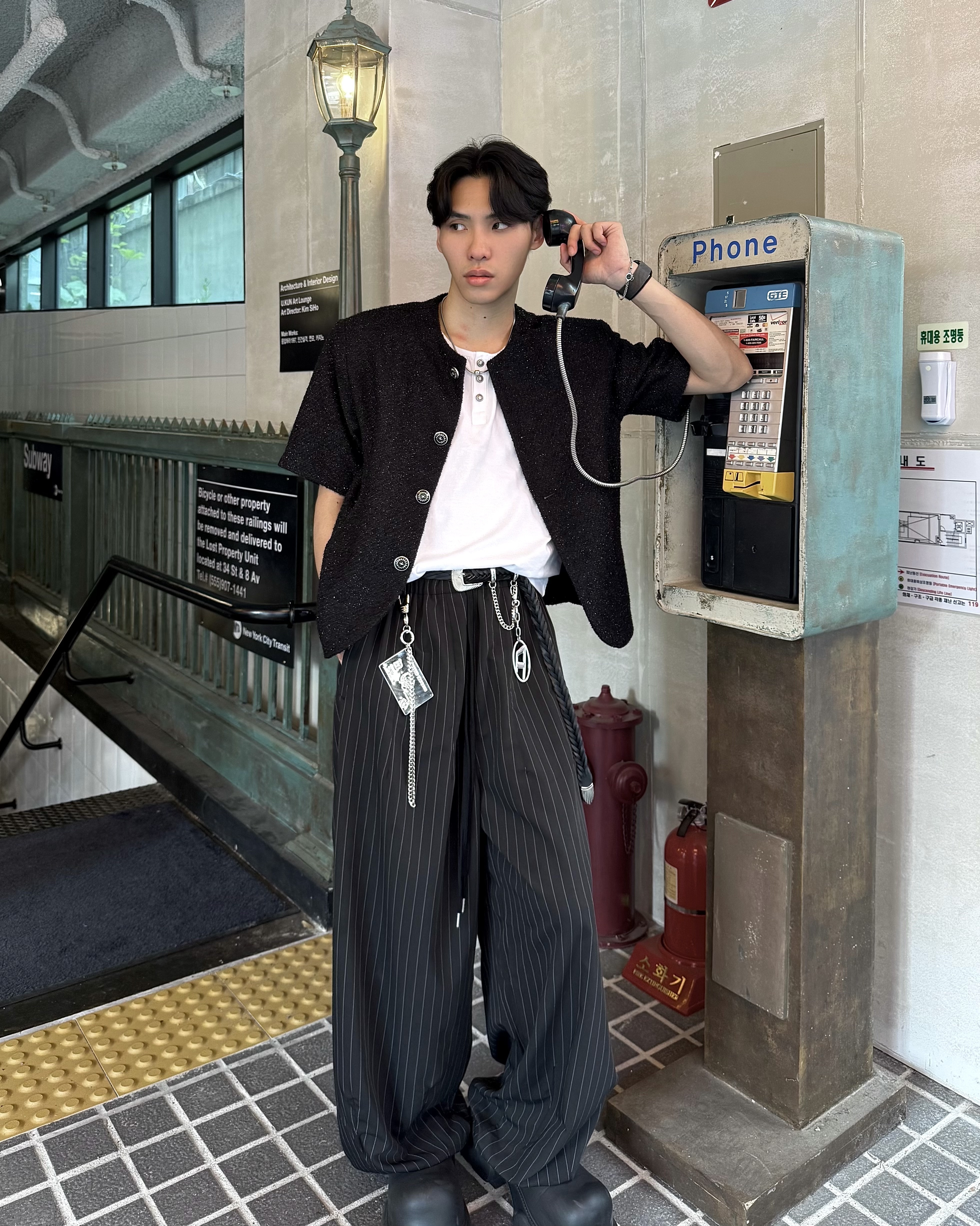 𝐇·𝐓·𝐒 韓國 GD款 亮片設計 小香風 復古 十字鈕扣 短版 短袖 外套