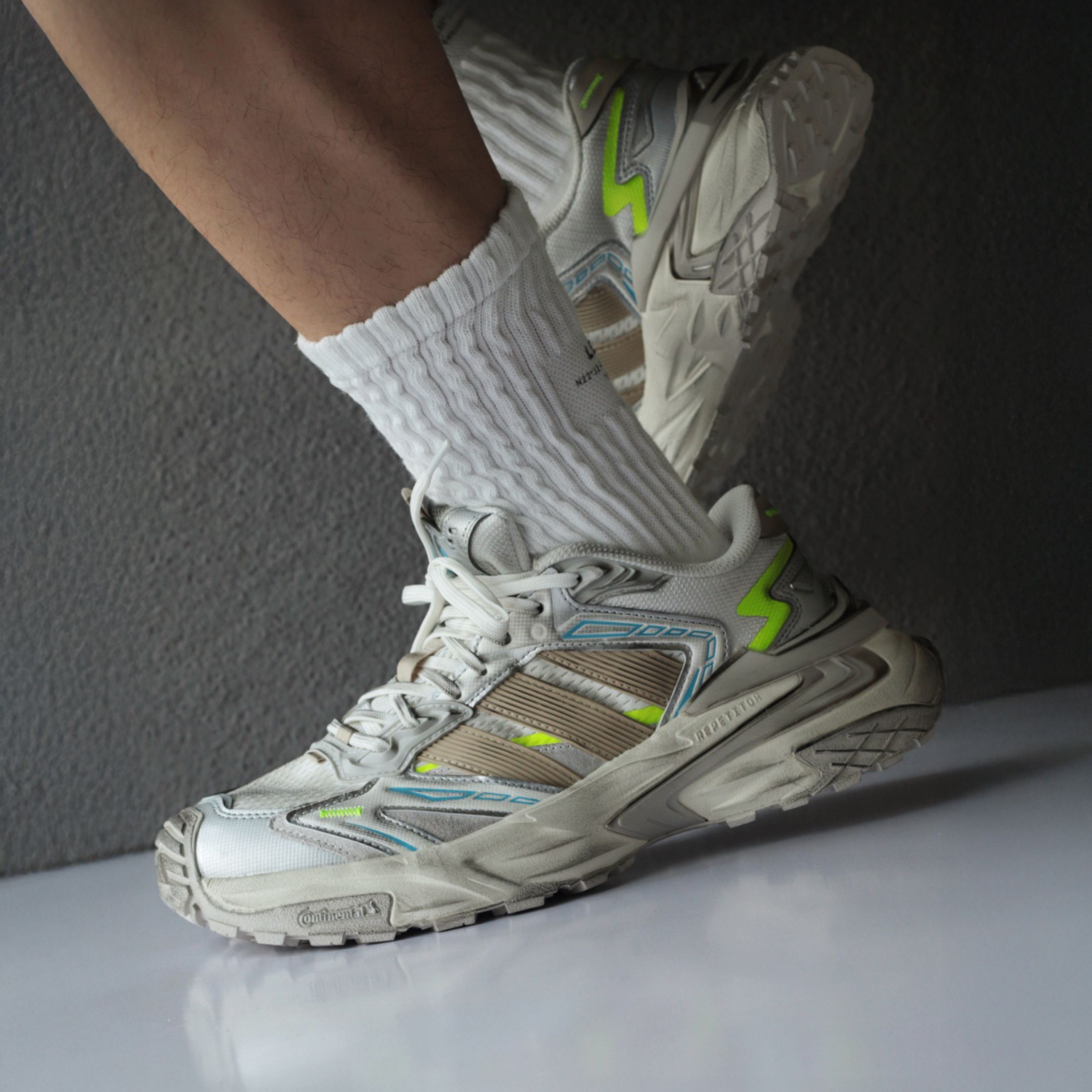 NICEDAY 代購 Adidas XLG Storm Edge 銀棕 棕色 做舊 螢光 閃電 老爹鞋 機甲鞋 JQ1667