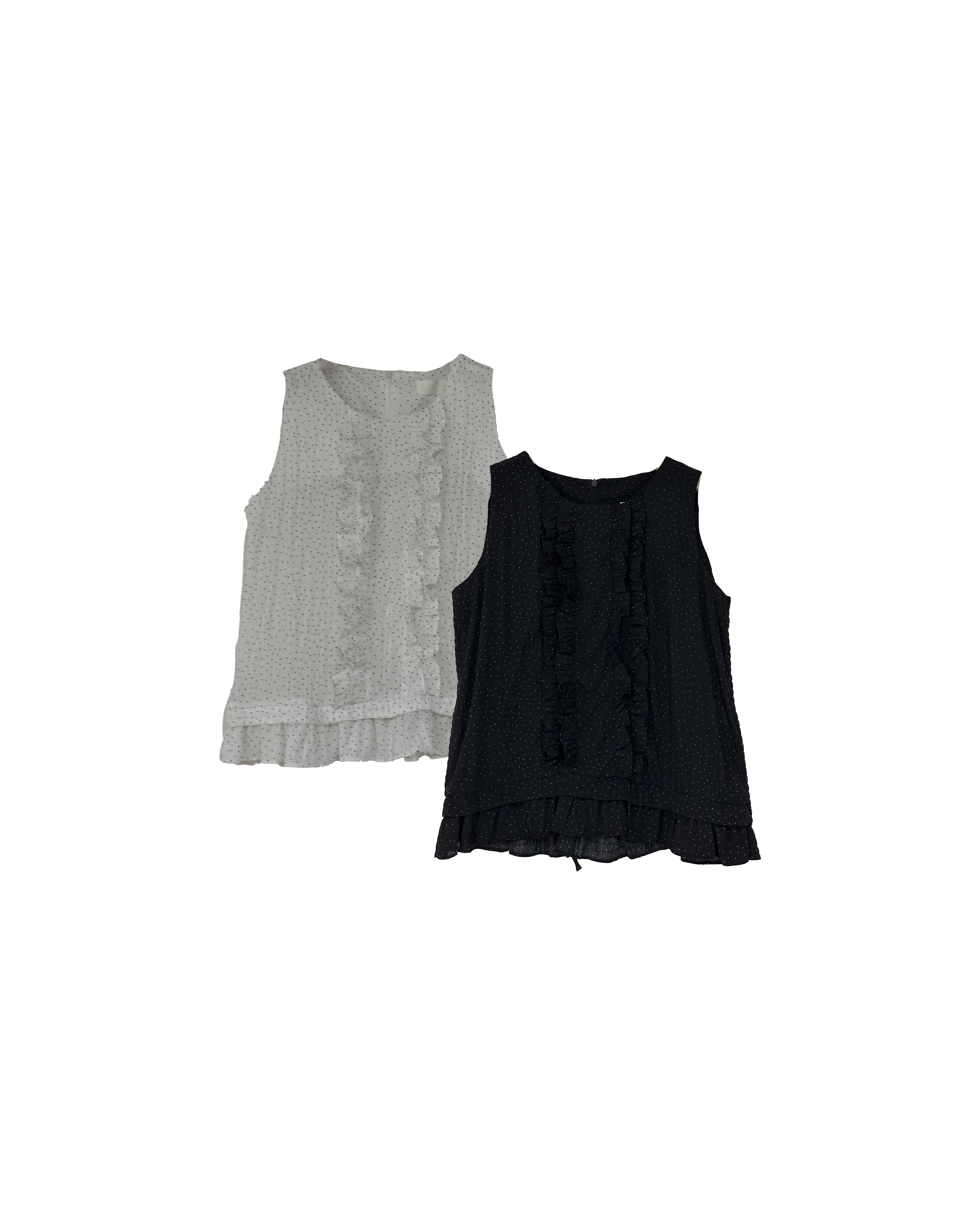 波點皺皺胸前ruffle背心