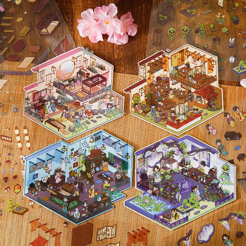 Muroo Series Ancient Scenery Sticker