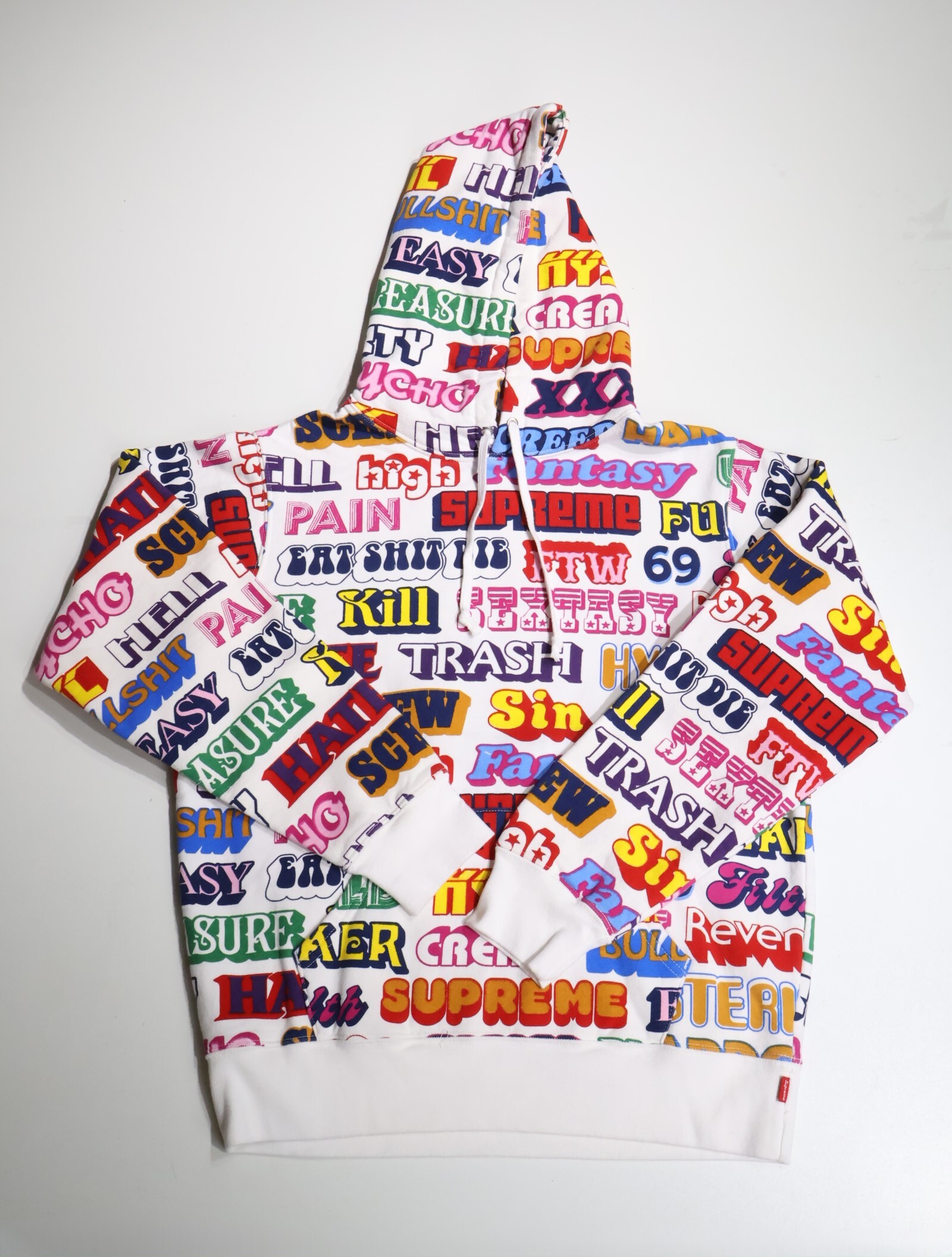 2017AW Supreme Hysteric Glamour Text Hoodie 滿版 LOGO 絕版 熱門 帽T 現貨