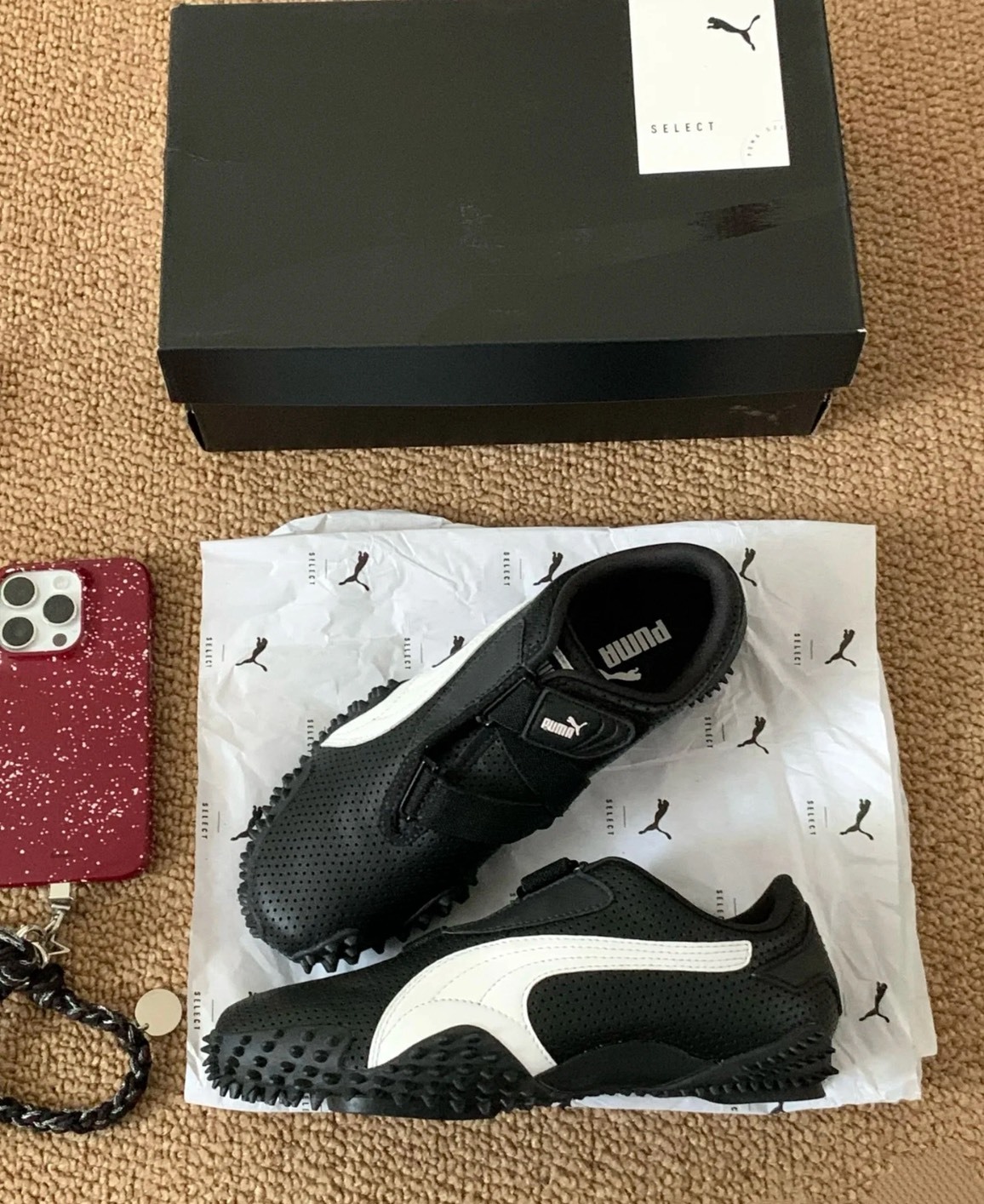 PUMA彪馬 MOSTRO PERF 黑白 潮流薄底鞋 男女同款 百搭舒適耐磨休閒鞋 Aug25